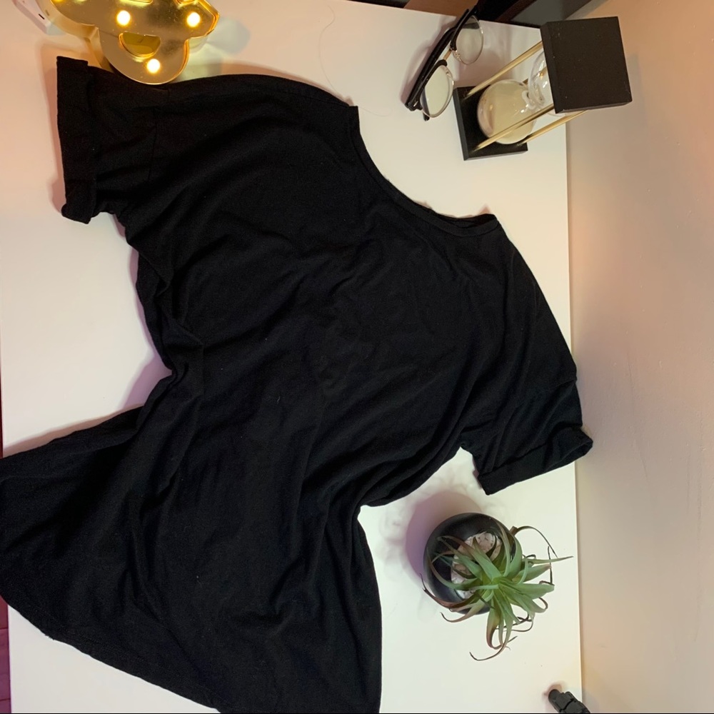 Plain Black Shirt with Back details